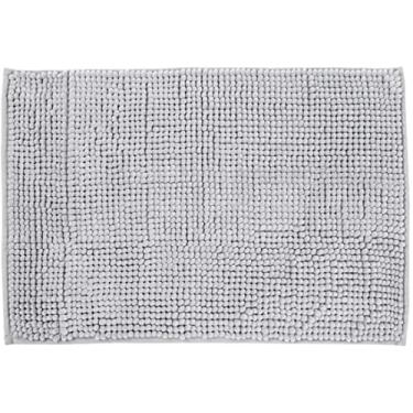 Imagem de TAPETE BANHEIRO CHENILLE 60X40CM CINZA CLARO GREY METTALIZED 2
