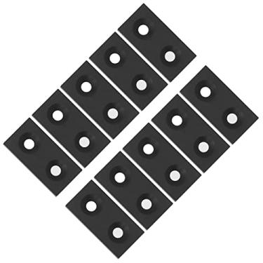 Imagem de Tampas de perfil de alumínio YWBL-WH 3060 Tampas de extremidade de furos duplos para máquina CNC de estrutura de perfis (preta), peças de movimento linear