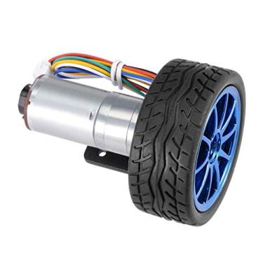 Imagem de Encoder Gear Motor, Encoder Gear Kit de robô de engrenagem DIY com suporte de montagem, kit de rodas de 65 mm para Smart Car Robot DC12V (100RPM)