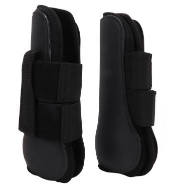 Imagem de Proteção da perna dianteira do cavalo, fácil de colar Botas de apoio das pernas dianteiras do cavalo leves para pular para equitação(Pernas dianteiras pretas, L)