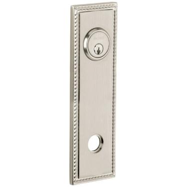 Imagem de Baldwin R038.PS Pair of 9.4" Height Square Rope Passage Rosettes, Satin Nickel