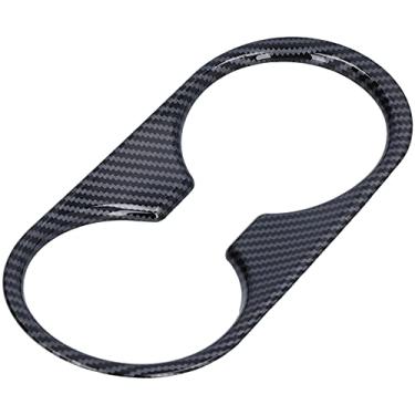 Imagem de Guarnição do porta-copos, aparência de fibra de carbono antidesgaste durável e resistente tampa do porta-copos para interior do carro para substituição Cx 3 Cx3 2017 2019