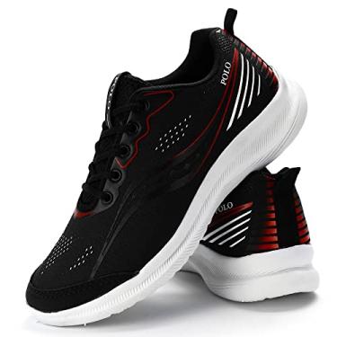 Imagem de Tenis Polo Running Masculino Caminhada Academia Super Leve Tamanho:44;Cor:Preto;Genero:Masculino