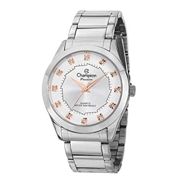 Imagem de Relogio Feminino Prateado Champion c/ Kit Joia luxo CH24759C