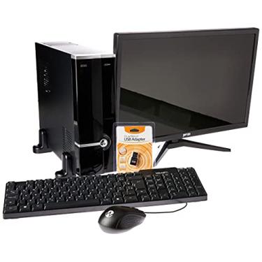 Imagem de Computador Desktop Completo com Monitor 19.5" HDMI Intel Core i3 4GB HD 500GB Wifi com mouse e teclado EasyPC SlimDesk