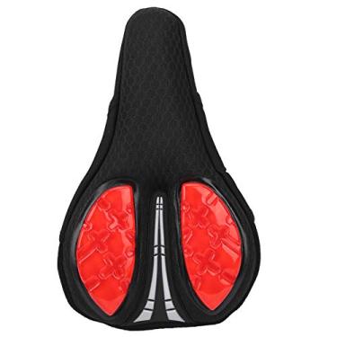 Imagem de Vbestlife Capa de selim de bicicleta engrossada antiderrapante respirável confortável almofada de assento de bicicleta acessório de ciclismo (vermelho) bicicletas e peças de reposição