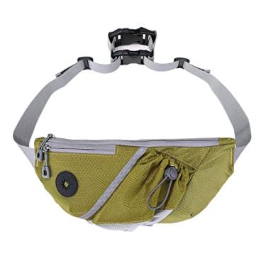 Imagem de Myweyde Hands Free Dog Leash com Zipper Pouch, trela ajustável para caminhar com o cão, Dog Treat Pouch para treinar o Fanny Pack, trela para caminhar com as mãos livres Hiking (Green)