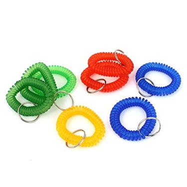 Imagem de Chaveiro de pulso de mão com tira elástica multicolorida La Tartelette, Multicor, 8 Pcs