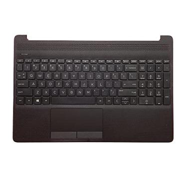 Imagem de Substituição para HP 15S DU/DY/DW Laptop Capa superior Apoio de palmeiras Teclado Touchpad Montagem Parte L94460-001 Preto
