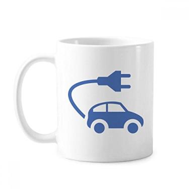Imagem de Plugue Energy Vehicles Protect Environment Pattern Caneca Cerâmica Café Porcelana Copos de Mesa