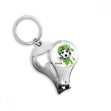 Imagem de Play Soccer Football Sports Nail Nipper Ring Chaveiro Abridor de Garrafas Cortador