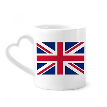 Imagem de Caneca do país da bandeira nacional do Reino Unido Europa café cerâmica copo de coração de vidro
