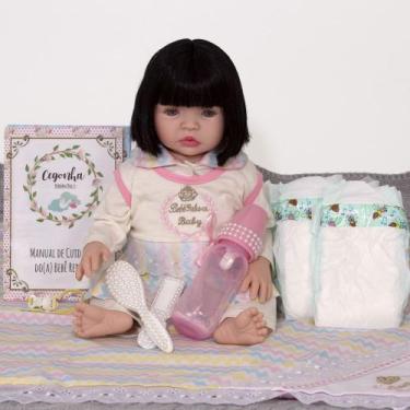 Imagem de Bebê Reborn Grande Boneca Morena + 08 Itens Barbie - Cegonha Reborn Do