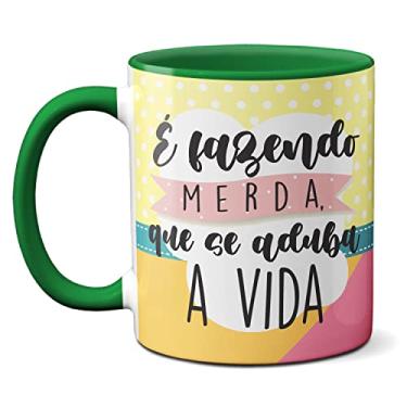 Imagem de Caneca Lhama Fofa É Fazendo Merda Que Se Aduba A Vida (Verde)