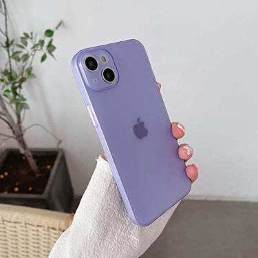 Imagem de Capa de telefone fosca ultra fina, macia e transparente para iPhone 14 Pro Max 11 13 12 Mini 7 8 Plus XS X XR Capa roxa transparente transparente, roxa, para Iphone XR