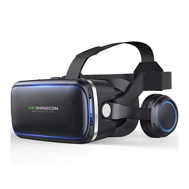 Imagem de VR SHINECON Original 6.0 VR fone de Ouvido Versão Realidade Virtual Óculos Estéreo Fones De Ouvido Óculos 3D Headset Capacetes Suporte 4.7-6.0 polegada de Tela Grande Smartphone + Controle
