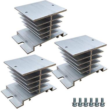 Imagem de Dissipação SSR de dissipação de calor de alumínio TIHOOD para relé de estado sólido de fase única 10A-40A