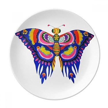 Imagem de Prato tradicional chinês, padrão de borboleta, porcelana, salver, louça, jantar