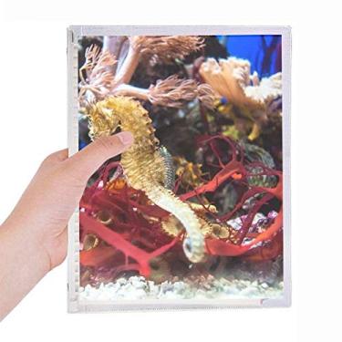 Imagem de Caderno de anotações com folhas soltas para água profunda, azul hipocampo do oceano