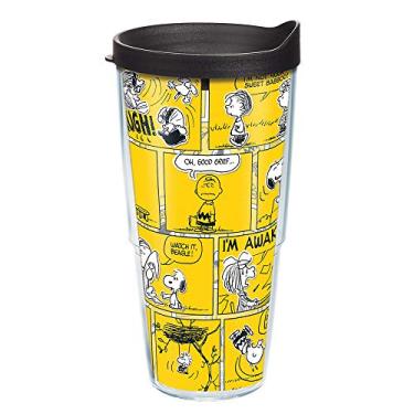 Imagem de Tervis Peanuts™ – 70ª faixa de quadrinhos feita nos EUA copo de viagem isolado de parede dupla mantém as bebidas frias e quentes, 700 g, transparente