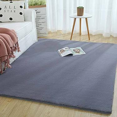 Imagem de jia cool Tapete de pele sintética premium, 120 x 200 cm, tapete de pele de coelho fofo, tapete para quarto e sala de estar,