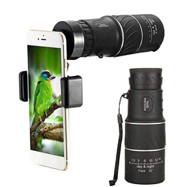 Imagem de Monóculo 16x52 HD, portátil externo à prova d'água Óptica de foco duplo Lente de zoom Monóculos telescópicos Telescópio ótico para observação de pássaros, acampamento, caminhadas, viagens