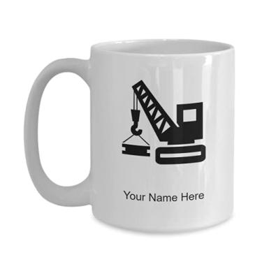 Imagem de Caneca personalizada de guindaste, xícara de café de guindaste, ideia de presente de guindaste, copo de guindaste personalizado, caneca de café de 425 g