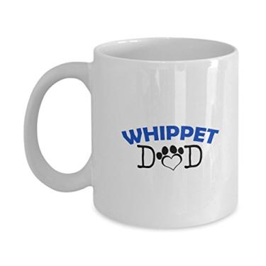 Imagem de Caneca divertida para casal Whippet - Whippet Dad - Whippet Mom - Presentes para amantes de Whippet - Ideia única de presente de cerâmica (papai)