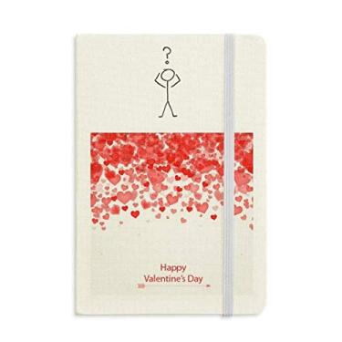 Imagem de Caderno de interrogação de corações flores Happy Valentine's Day A5