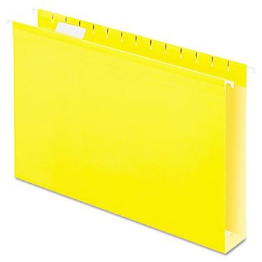 Imagem de Pendaflex Pastas suspensas reforçadas com capacidade extra, 5 cm, tamanho legal, amarelo, corte 1/5, 25/BX (4153x2 AMARELO)