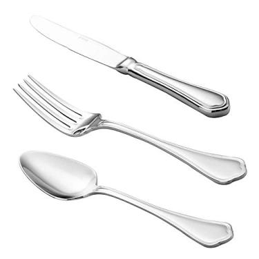 Imagem de WOLFF Faqueiro de Aço Inox Zurich Prata 130 Peças- Jogos de Talheres - Mesa Posta - Utensílios de Cozinha, Enxoval, Casamento, Decoração