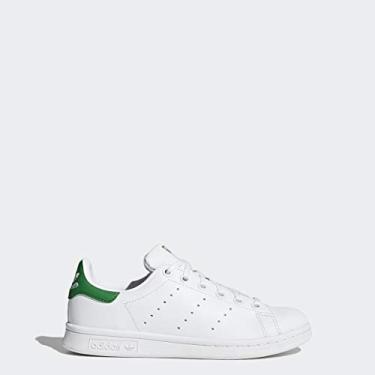 Imagem de adidas Originals Boys' Stan Smith J Shoe, White/White/Green, 5.5 Medium US Big Kid