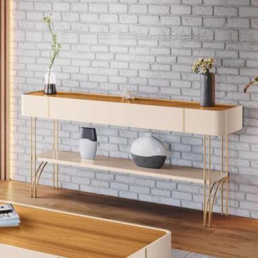 Imagem de Aparador 160cm Vivant HB Móveis, Off White/Cinamomo