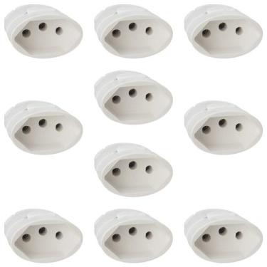 Imagem de Tomada Fêmea 2p+t 20A e 10A Branco Desmontável Com Inmetro - EPM ACESS