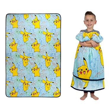 Imagem de Franco Cobertor de pelúcia super macio para cama infantil, 157,5 cm x 228,6 cm, Pokémon