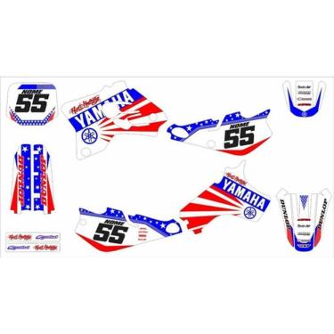 Imagem de Kit Adesivo Moto Cross Trilha Yz 80 1993/2001 Tricolor Lm229