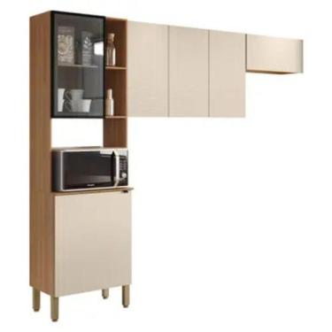 Imagem de Cozinha Compacta 6 Portas Vert Plus Kits Paraná, FREIJO SOFT