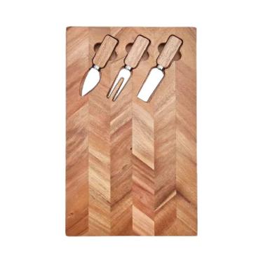 Imagem de Tábua Para Frios 4 Peças Chevron Member`s Mark