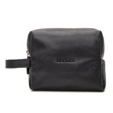 Imagem de Nécessaire Couro Legítimo com Alça para Trabalho e Dia a Dia - Bertoni