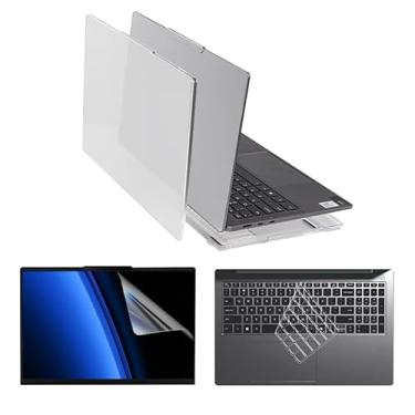 Imagem de uconsmimo Conjunto de capas de laptop para 2025 IdeaPad Pro 5 Gen 10 40.6 cm, resistente a arranhões e quedas, capa protetora transparente fosca + capa de teclado + película de tela