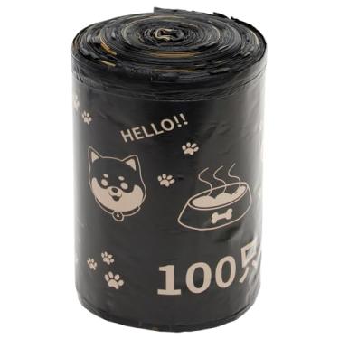 Imagem de 100 peças de saco de lixo pequeno de 2,6 galões, saco de lixo com cordão resistente a rasgos de 0,8 mm de espessura para banheiro, cozinha, banheiro, casa, escritório e quarto (100, 2,6 galões)