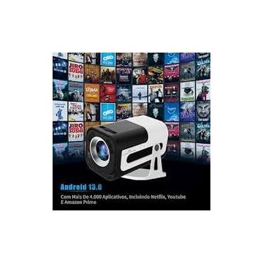 Imagem de Projetor Portátil JY320 Suporta 4K HD 160 ANSI Lumens WiFi 6 Controle Bluetooth 5.1 Android 13 30000h de Vida Útil USB/AV/Audio Ajuste Trapezoidal 36 Idiomas