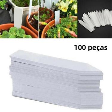 Imagem de 100 Etiquetas Plásticas Para Plantas De Jardim, Marcadores Para Vasos 