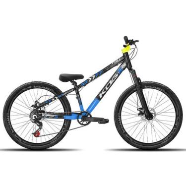 Imagem de Bicicleta aro 26 KOG Freeride Kit Single Pneus Flame, Preto, Azul 6