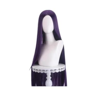 Imagem de Peruca Cosplay Loira Rosa Roxa De 40 Polegadas Longa Lisa Com Divisão 