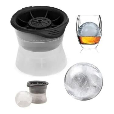 Imagem de Forma De Gelo Silicone Esfera Bola Grande Redonda Bar Whisky Festa Lux