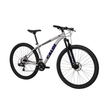 Imagem de Bicicleta 29 Sport Aro 29 21 Marchas Shimano Tourney Suspensao 100mm Freio a Disco Tamanho G Cor Cinza - Caloi
