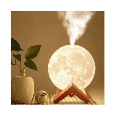 Imagem de Umidificador Aromatizador Luminária Abajur Lua Cheia 3D