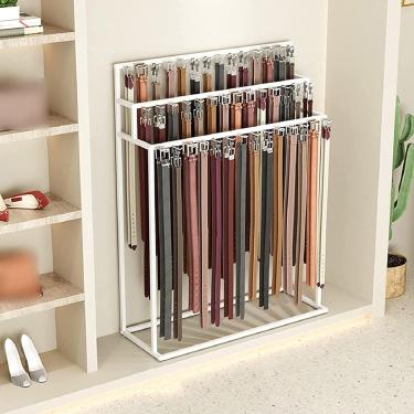 Imagem de Expositor de cinto masculino, porta-gravatas, prateleiras comerciais com gancho suspenso, suporte para armazenamento de varejo de lojas de roupas, organizador de guarda-chuva multifuncional