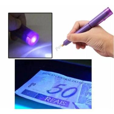 Imagem de Caneta Detectora De Nota Led Uv Identificador - tomate